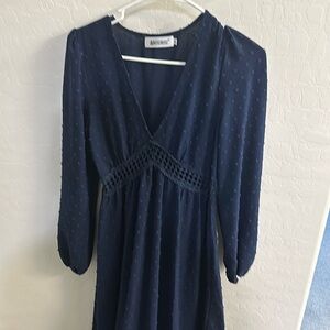 Blue Floor Length Dress